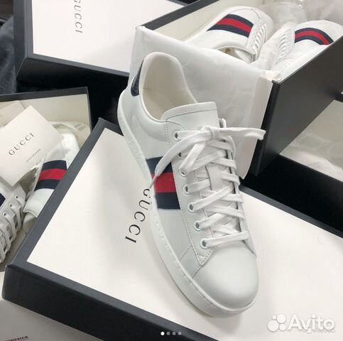 Кеды Гучи gucci из натуральной кожи 2018