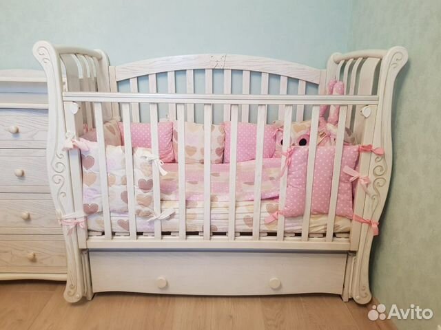 Детская кроватка Ярослава+Комод.Красная звезда Детская кроватка Ярослава+Комод.Красная звезда