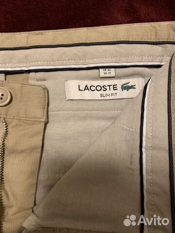 Брюки мужские Lacoste slim fit 40 размер
