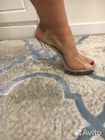 Туфли/босоножки lefone 40 прозрачные