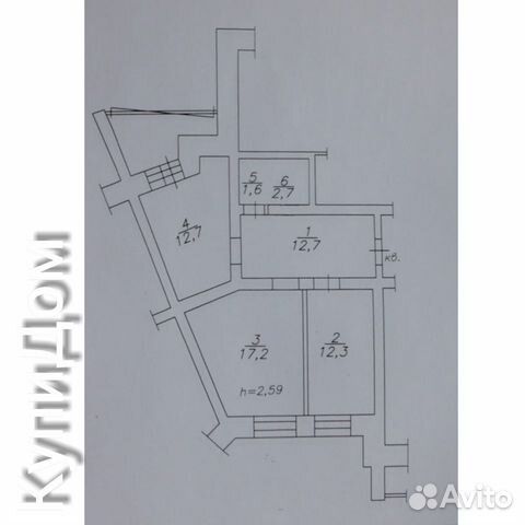 2-к квартира, 60 м², 7/12 эт.
