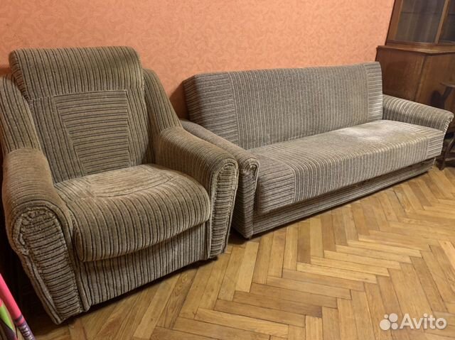 Раскладной Диван и два кресла