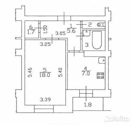 1-к квартира, 36.1 м², 9/9 эт.