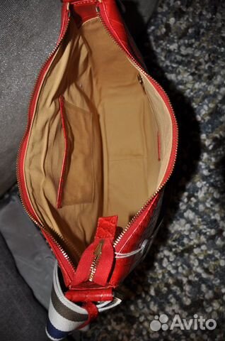 Brookfield новая кожаная сумка красная италия