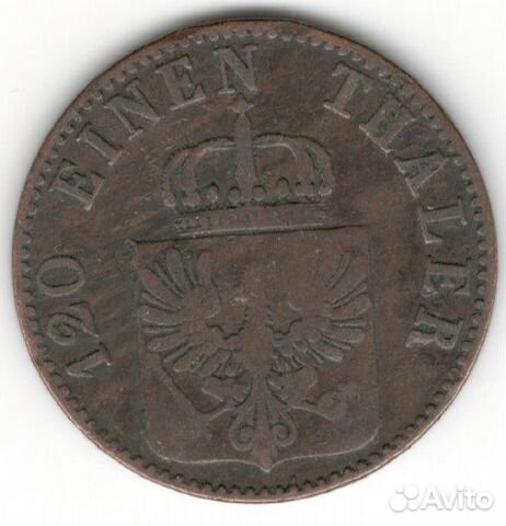 3 пфеннинга 1855 г. Пруссия 3 пфеннинга 1855 г. Пруссия