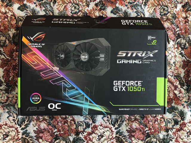 Видеокарта Asus 1050 Ti strix 4GB Boost Видеокарта Asus 1050 Ti strix 4GB Boost