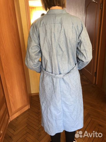 Халат голубой