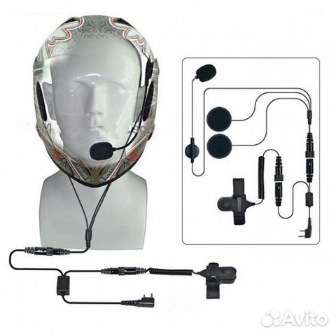Гарнитура для рации NEW с динамиком под шлем