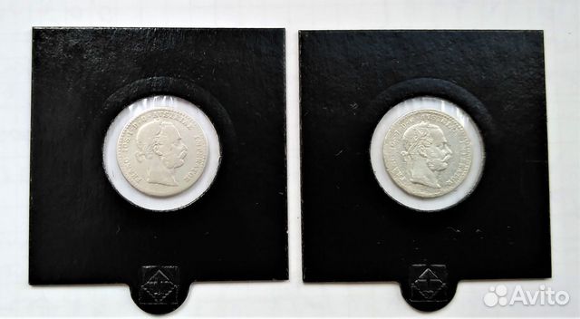 Австрия 10 крейцеров 1871-72 г. и 20 - 1830 г