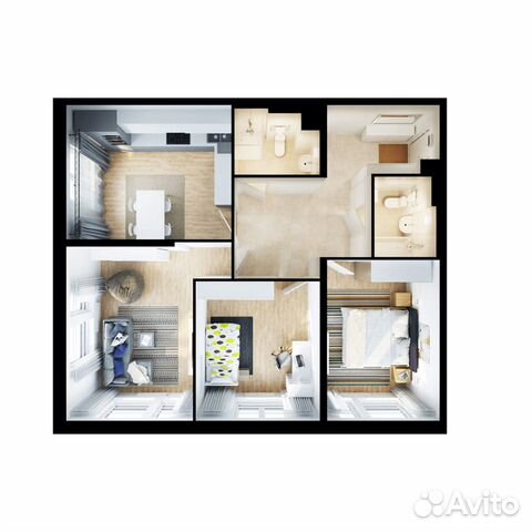 3-к квартира, 82.6 м², 18/25 эт.