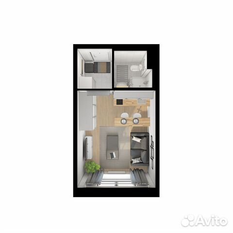 Студия, 19.8 м², 18/22 эт. Студия, 19.8 м², 18/22 эт.