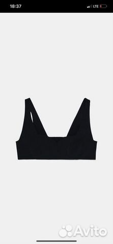 Zara Укороченный топ на бретелях Zara Укороченный топ на бретелях