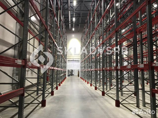 Склад высокого класса со стеллажами, 1244 м² Склад высокого класса со стеллажами, 1244 м²