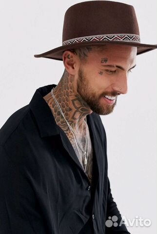 Коричневая шляпа с широкими полями ASOS Коричневая шляпа с широкими полями ASOS