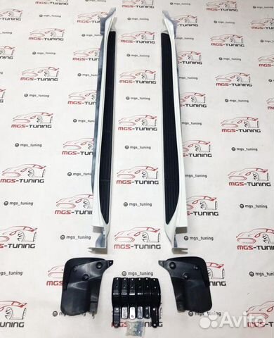 Пороги White Toyota Land Cruiser 200