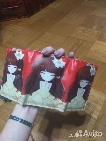 Кошелек аниме красный новый