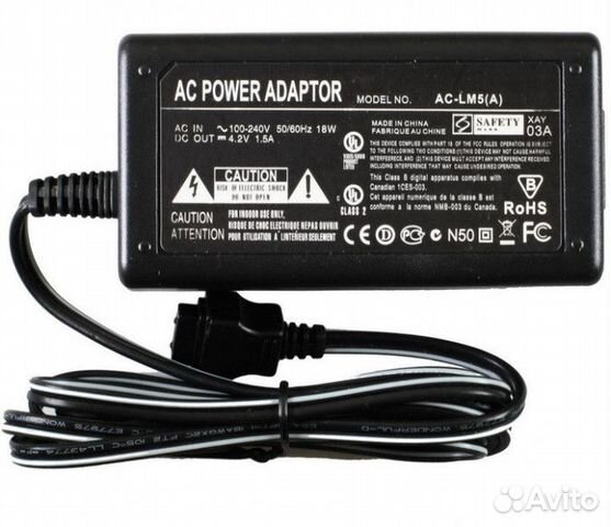 Сетевой адаптер для sony AC-LM5