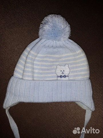 Шапка для малыша с рождения. р.38-40