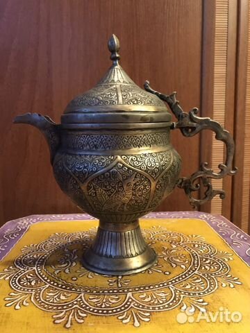 Серебряный персидский чайничек. Старина