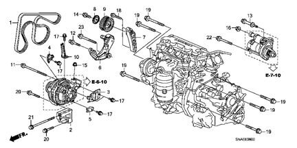 Ремень приводной Honda Civic d4 d5 06