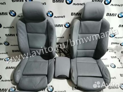 Салон серый, кожа сидений, подголовники bmw x5 e53