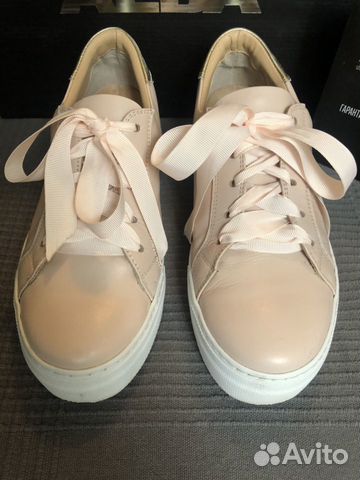 Кеды пудровые кожаные Alba 37