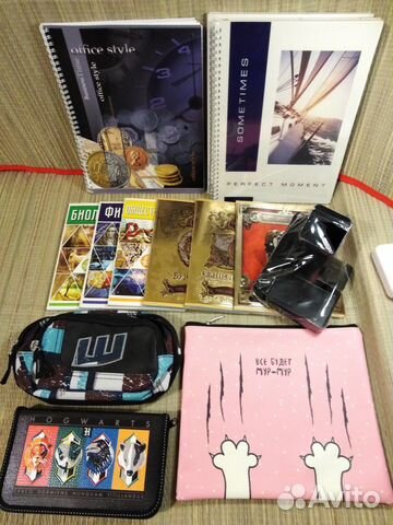 Тетради, пенал, папка для тетрадей