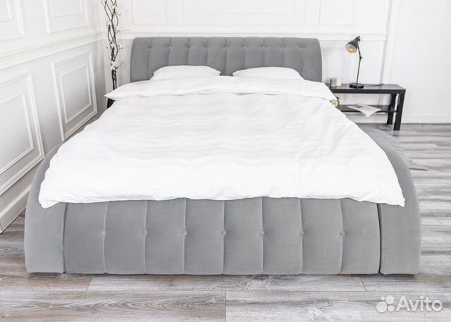 Кровать 160х200 серый Мадрид