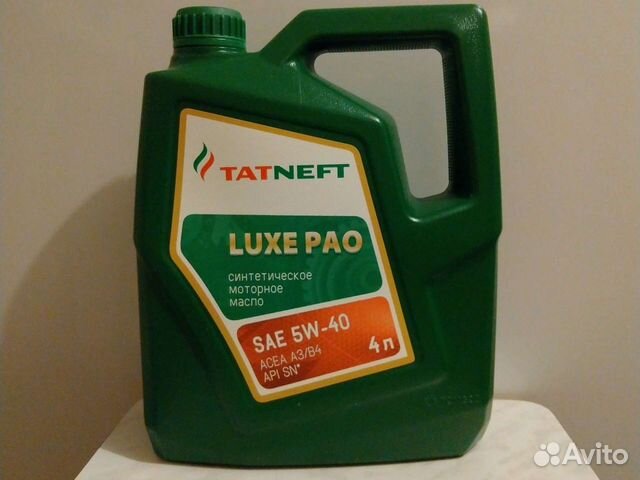 Татнефть luxe pao 5w40