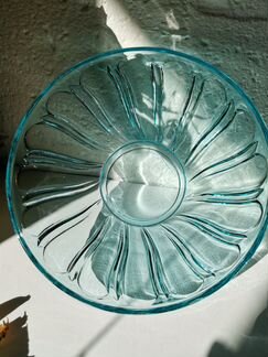 Ваза Урановое стекло салатник 1кдо СССР