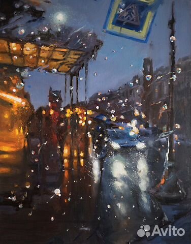 Картина маслом «Ноктюрн 002»