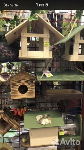 Кормушка для птиц, домики для птиц и белок