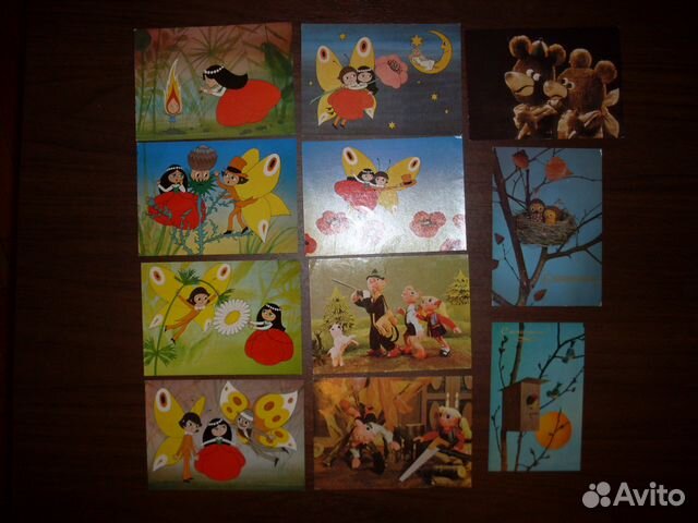 Открытки - мультики, японские комиксы и детские