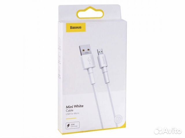 Кабель Baseus Mini White Cable USB For Micro-USB