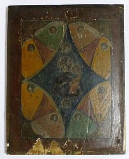 Икона. Неопалимая Купина. Конец 19 века. Живопись