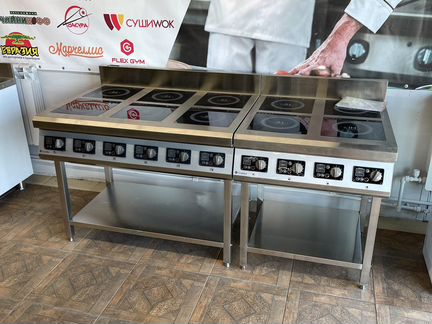 Индукционная плита 2-4-6 конфорок