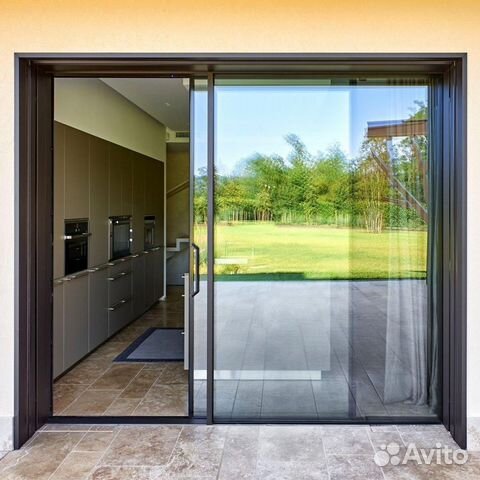 Дверь алюминиевая теплая