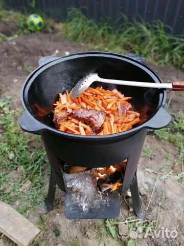 Казан чугунный с печью (комплект)