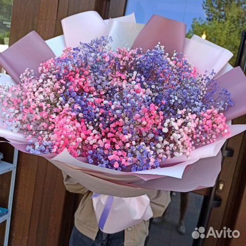 Букеты-гиганты из Гипсофилы