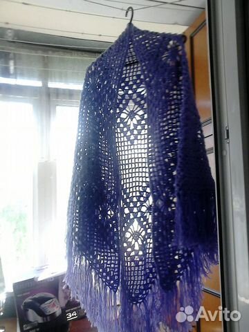 Шаль женская чистая шерсть