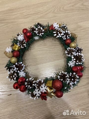 Рождественский венок на дверь