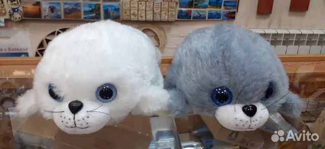 Мягкая игрушка нерпа 23 см