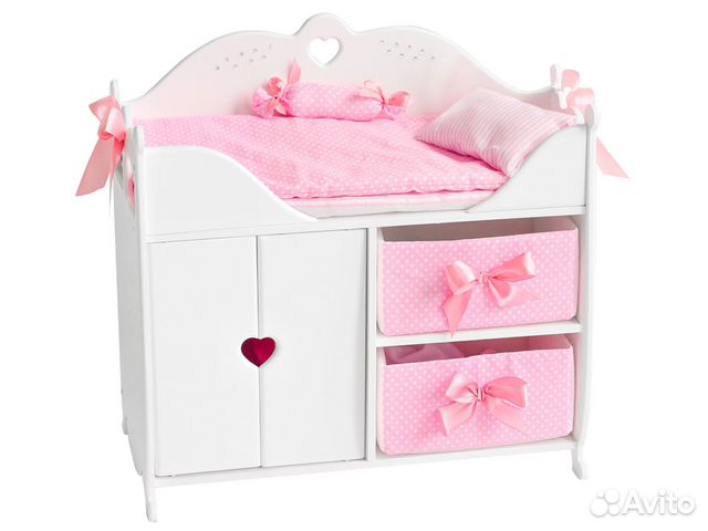 Мебель для кукол домик кроватка деревянный манюня