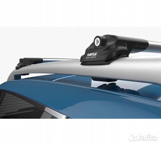 Багажник поперечины Turtle air1 серый на рейлинги
