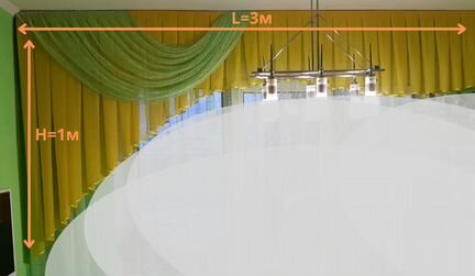 Штора-ламбрекен и карниз