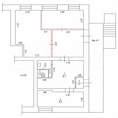 Помещение свободного назначения, 71.9 м²