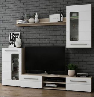 Модульная гостиная Милан с пеналом, 2 цвета