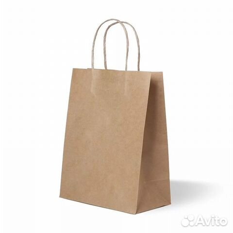 Крафт пакеты (с кручеными ручками и без них)