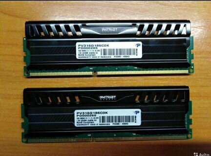 Patriot Viper 16gb DDR3 1866мгц