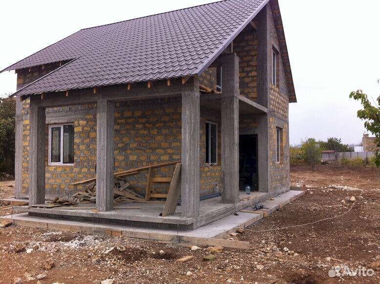 Бетонный каркас для дома из газобетона